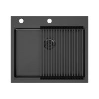 Комплект: Мойка KRONER-PRO 59 + ролл-мат PRO в цвет мойки PM705951-GM+R405-GM