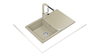 Кухонная мойка CLIVO 45 B-TQ 1B 1D TOPAZ BEIGE
